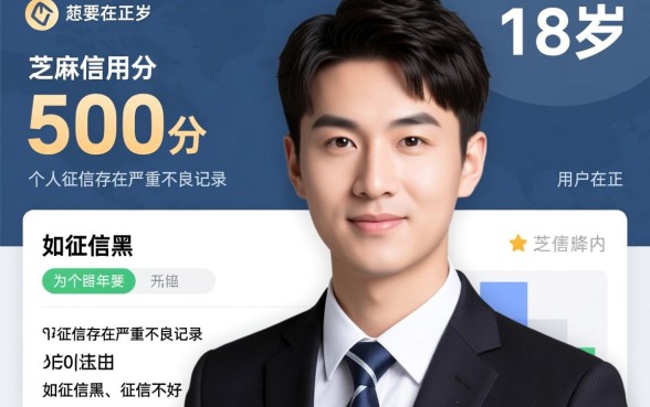 18岁征信黑芝麻分500能下款吗