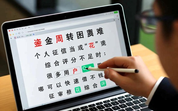 哪里可以快速借钱不用审核?征信花综合评分不足怎么办? 哪里可以快速借钱不用审核