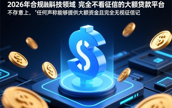 2026年真的有不看征信的大额贷款平台吗