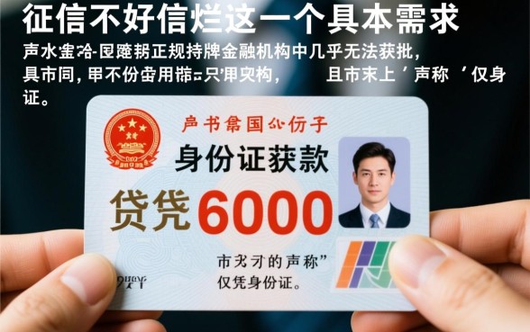 征信黑凭身份证能贷6000吗