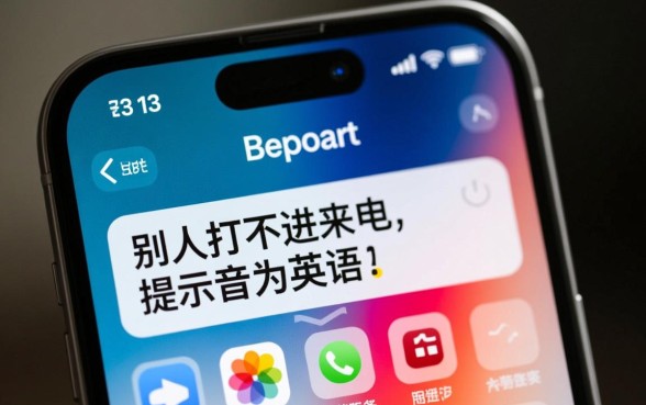 苹果13为什么别人打不进来显示英语