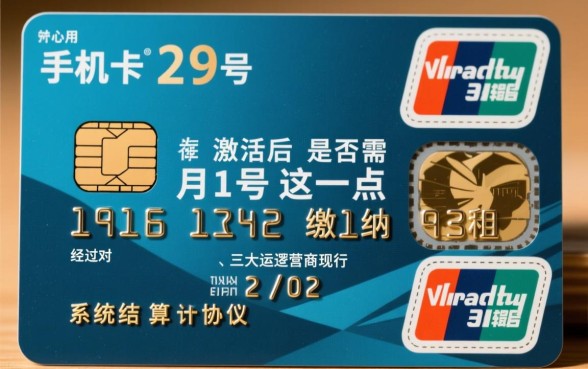 手机卡29号激活是不是下月1号就要交月租
