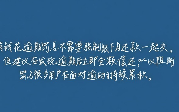 百度有钱花逾期罚息必须跟下月还款一起交嘛