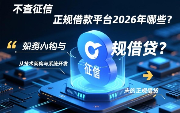 不查征信的正规借款平台2026年有哪些
