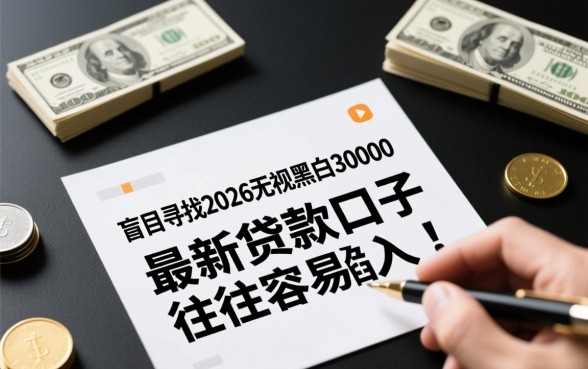 2026无视黑白3000最新贷款口子有哪些?哪里能借到? 2026无视黑白3000最新贷款口子有哪些