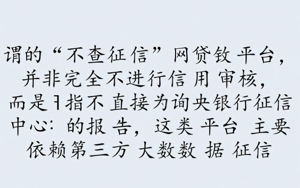不看征信的网贷平台有哪些,可查询记录有哪些 不看征信的网贷平台有哪些