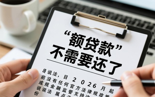 小额贷款2026年8月份起不需要还了吗,2026年新政策是真的吗 小额贷款2026年8月份起不需要还了吗