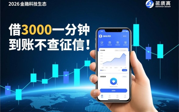 借3000一分钟到账不查征信2026是真的吗