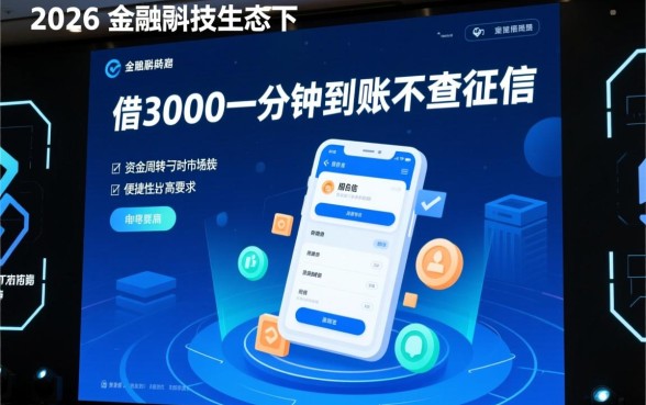 借3000一分钟到账不查征信2026是真的吗