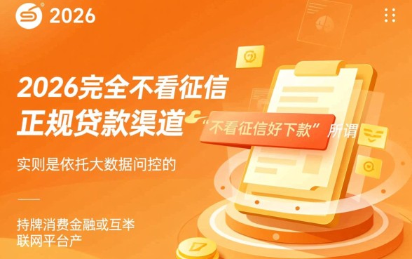 2026有哪些口子是不看征信好下款的