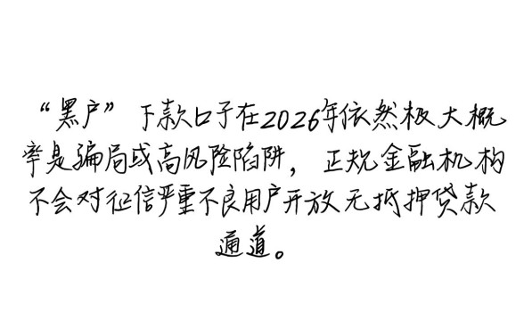黑户能下款的口子真的能下款吗2026,黑户口子有哪些? 黑户能下款的口子真的能下款吗2026