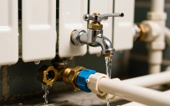 暖气片水龙头下边有几个口子