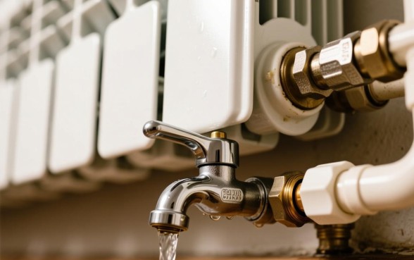 暖气片水龙头下边有几个口子