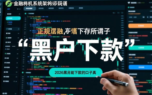 2026黑户能下款的口子真的能下款吗