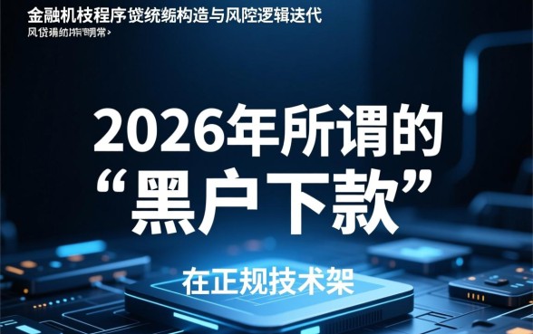 黑户下款的口子2026年还能用吗知乎