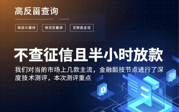 哪个借款平台不查征信半小时放款的呢