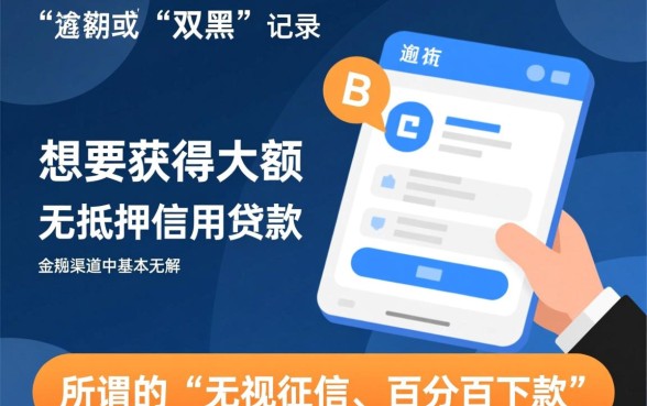 征信有逾期双黑能下的大额口子吗,哪里可以申请? 征信有逾期双黑能下的大额口子吗