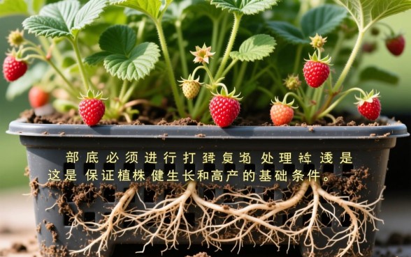 种草莓的筐下面是否要弄个小洞口子吗