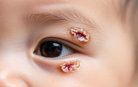 宝宝眼皮有口子几天结的痂会掉下来嘛