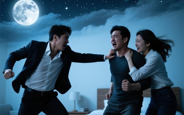 梦见被人追打是什么意思,梦见一男的追打两口子自己被打下? 梦见一男的追打两口子自己被打下