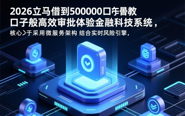 2026立马借到50000的口子有哪些