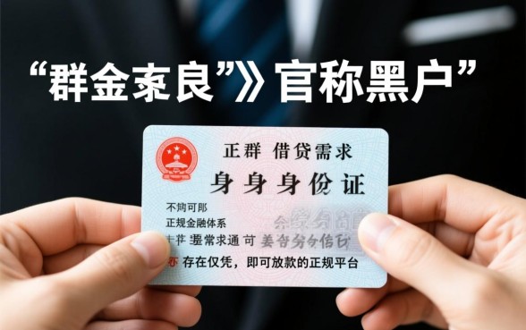 黑户哪个平台凭身份证贷款好贷一点