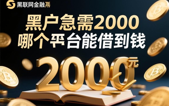 黑户急需2000哪个平台能借到钱