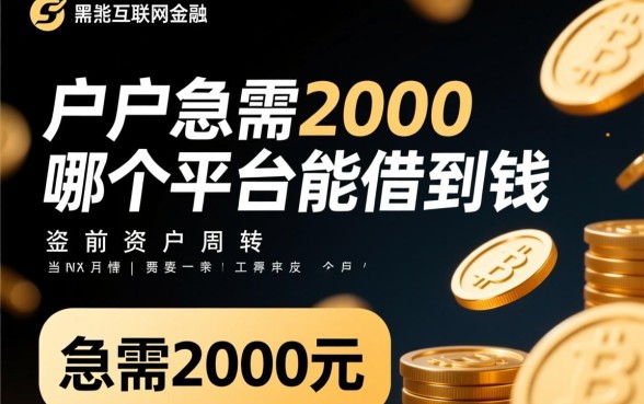 黑户急需2000哪个平台能借到钱