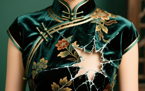 旗袍破了大口子怎么补救