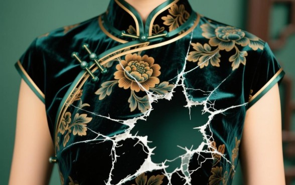 旗袍破了大口子怎么补救