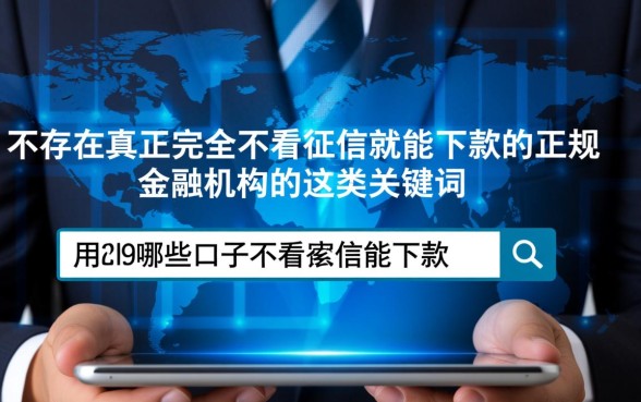 2019哪些口子不看征信能下款