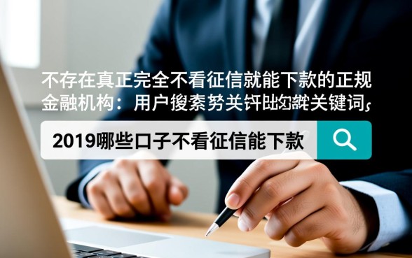 2019哪些口子不看征信能下款
