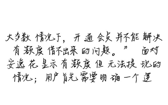 安逸花有额度借不出来开会员有用吗