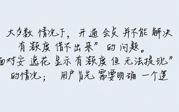 安逸花有额度借不出来开会员有用吗