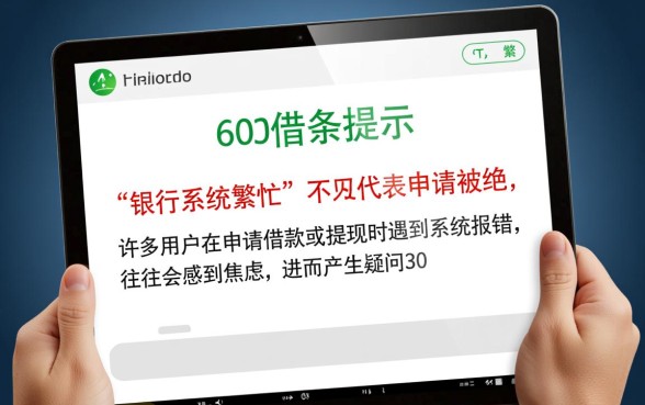 360借条银行系统繁忙是被拒了吗