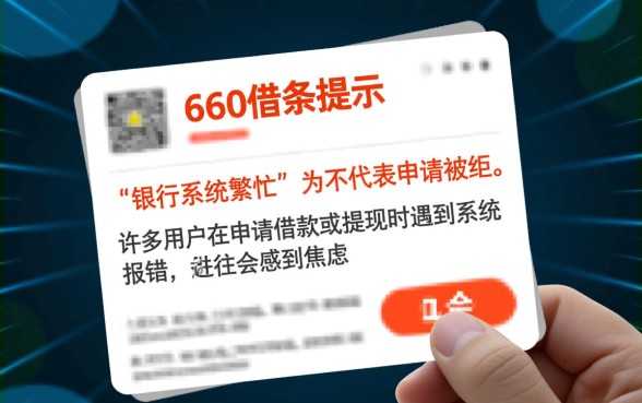 360借条银行系统繁忙是被拒了吗