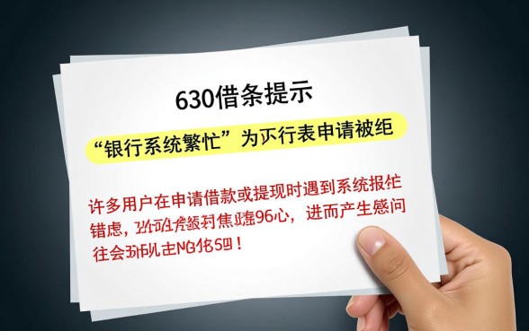360借条银行系统繁忙是被拒了吗