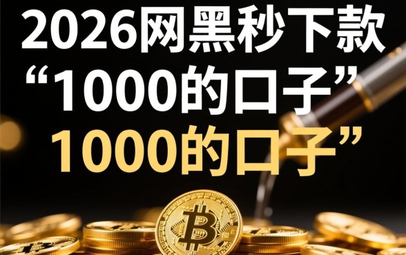 2026网黑秒下款1000的口子是真的吗