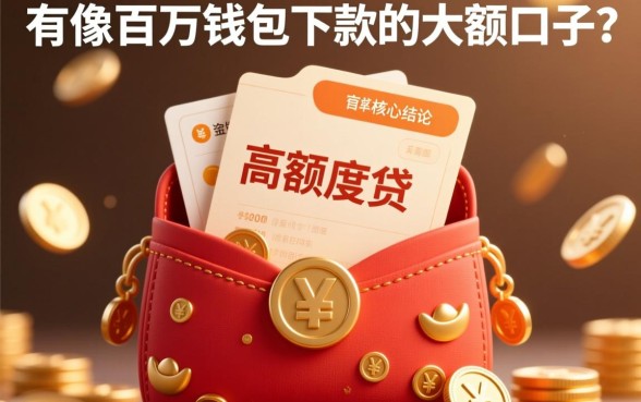 有像百万钱包一样下款的大额口子吗