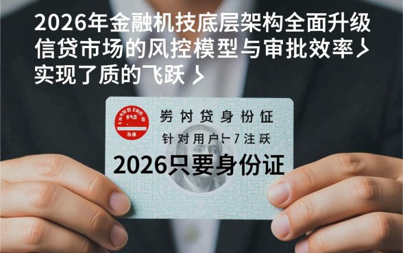 2026只要身份证就能下款的口子是真的吗