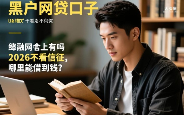 黑户网贷口子有吗2026不看征信