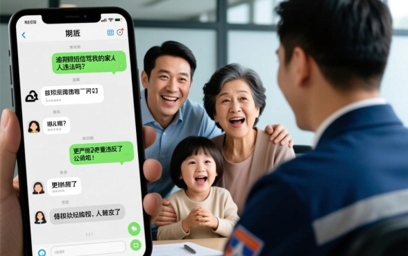 网贷逾期发短信骂我的家人违法吗