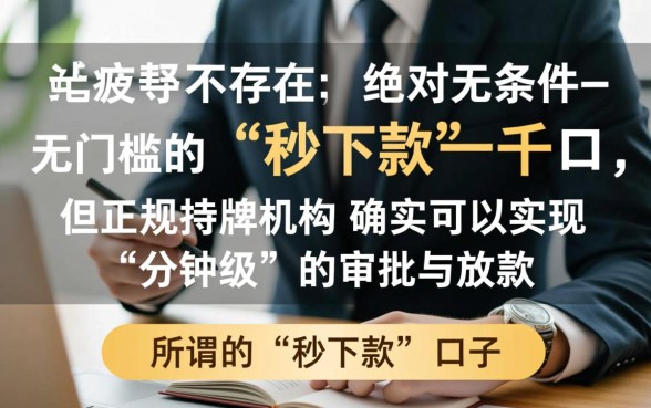 有没有真的可以秒下款一千的口子