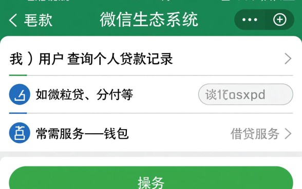 微信里面怎么样才能出来贷款记录