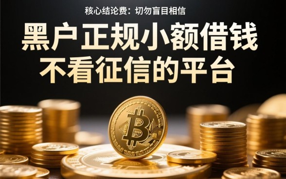 黑户正规小额借钱不看征信的平台有哪些