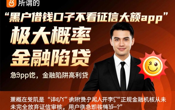 黑户借钱不看征信大额吗