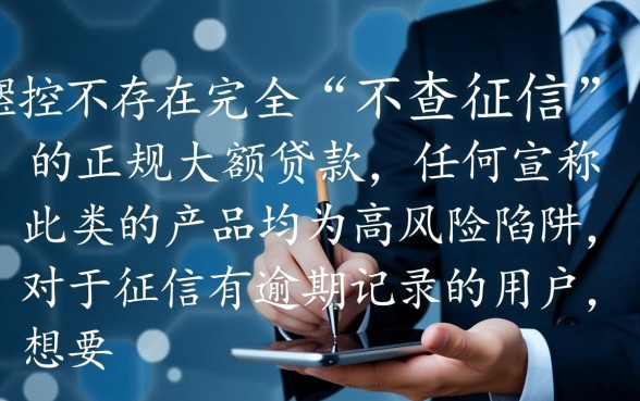 征信有逾期怎么申请正规大额贷款