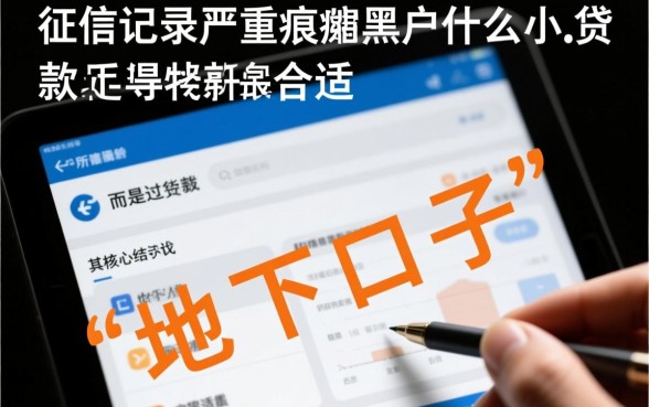 黑户什么小额贷款下款最快最合适