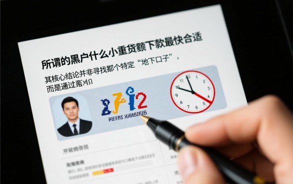 黑户什么小额贷款下款最快最合适