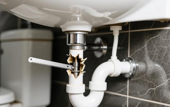 洗手盆的下水管为什么要锯个口子